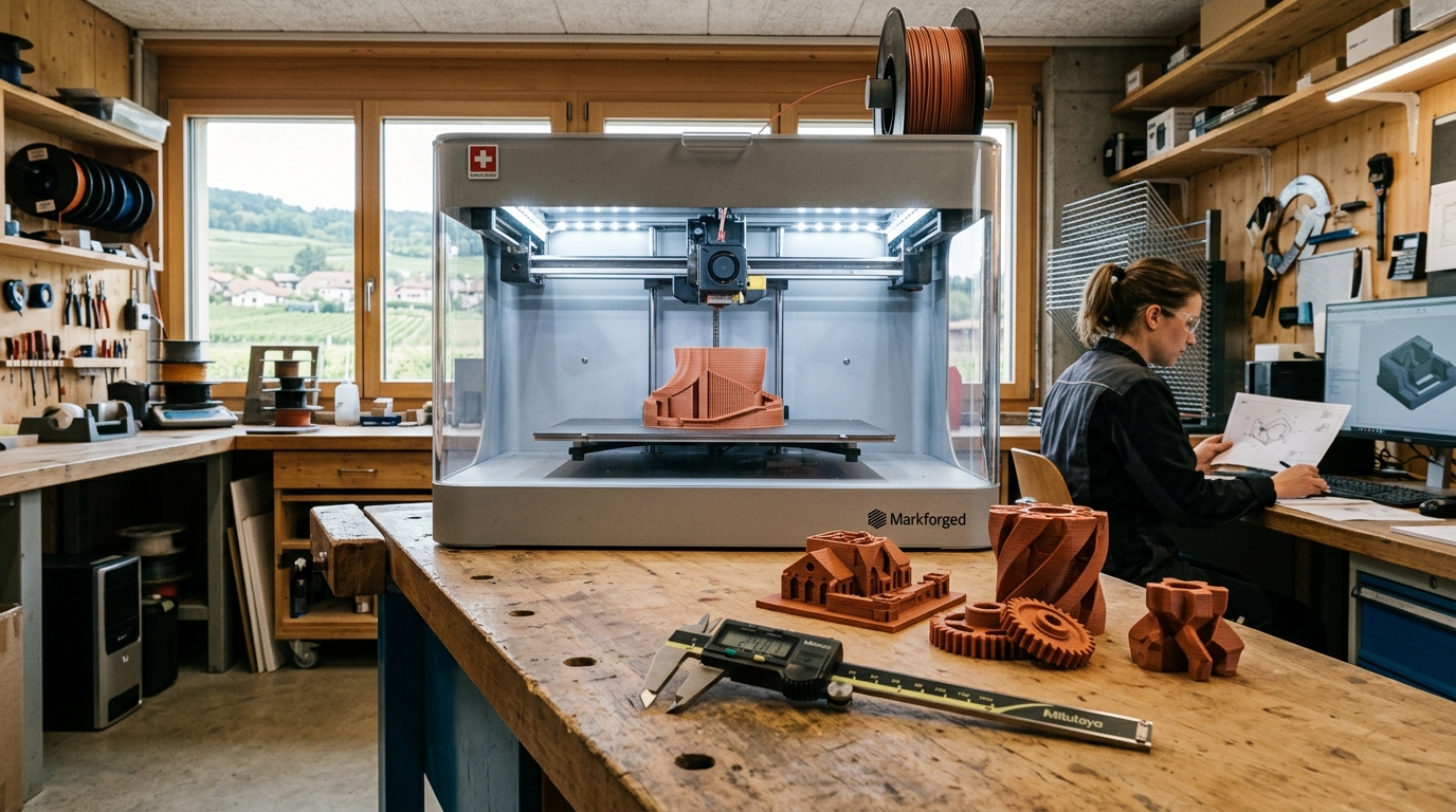 Imprimante 3D professionnelle en cours de fabrication dans l'atelier à Bière