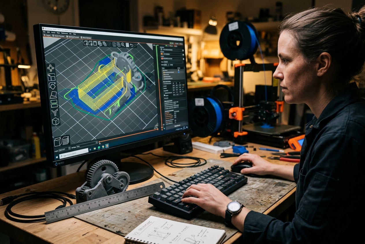Tranchage du fichier 3D et préparation des trajectoires en atelier