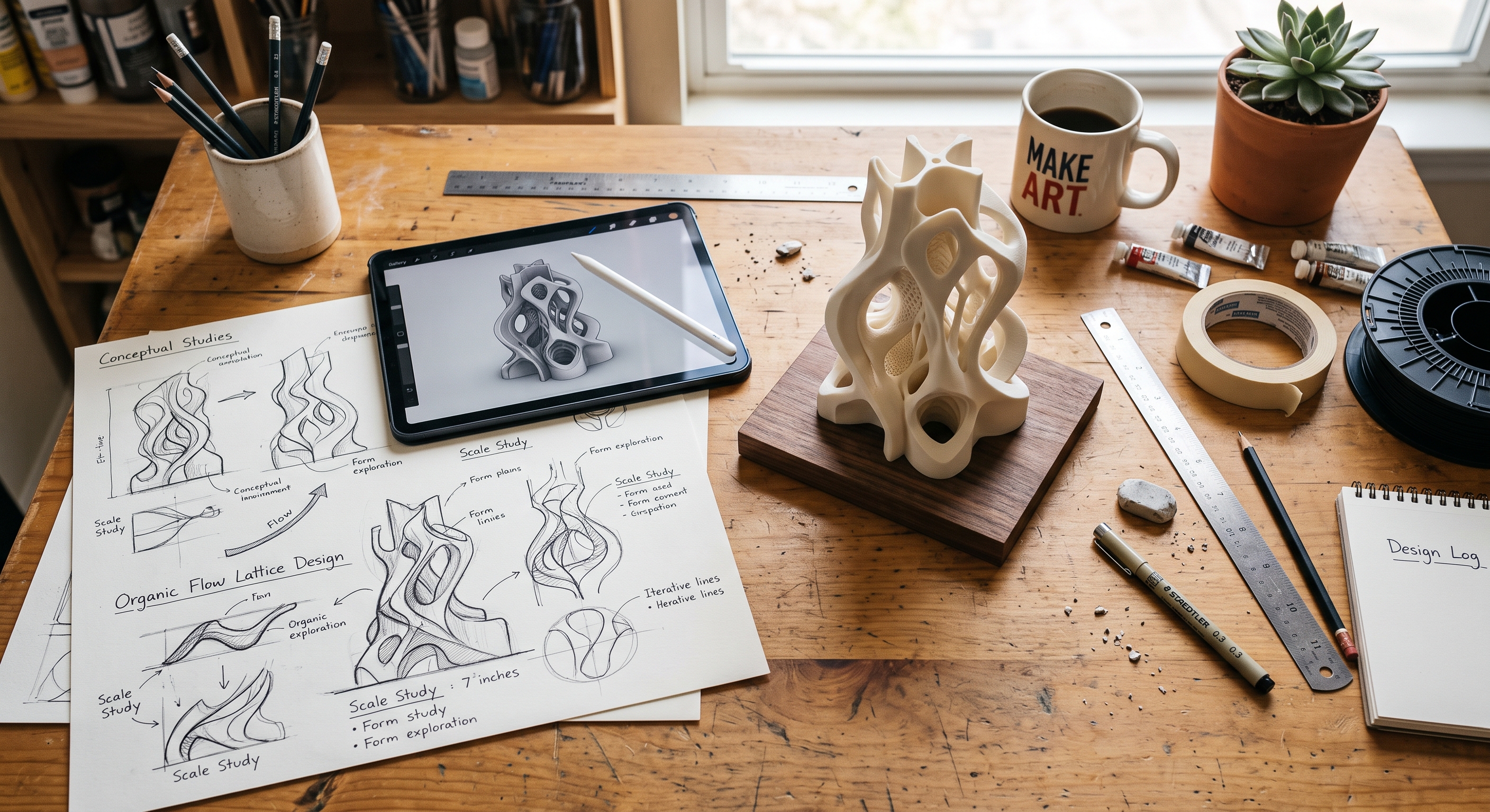 Du croquis au prototype physique sur table de designer